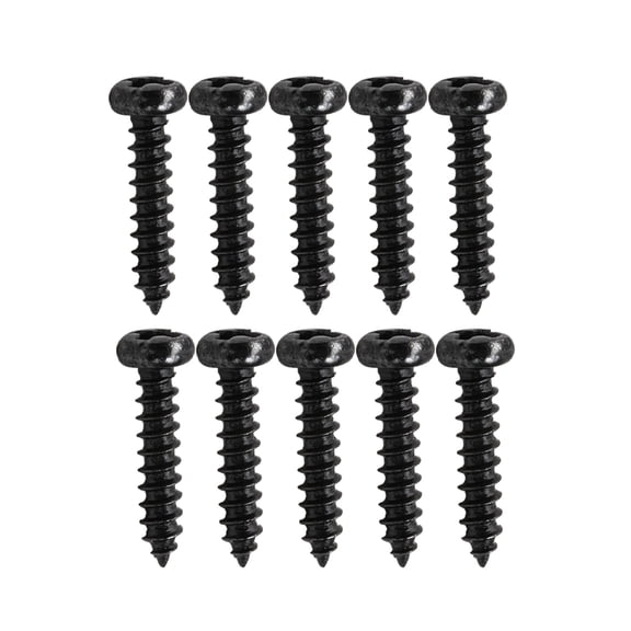 LOOKSEVEN 10 Pcs 2x10mm Guitar Truss Rod Cover Screws For Gibson Epi Les Paul 3 Colors- Black