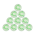 thumbnail image 1 of LOOKSEVEN 10 Pieces Guitar Effects Pedal Footswitch Toppers Mushroom Shaped Plastic Foot Nail Protection Caps For Guitar Effects Pedal Buttons - Green, 1 of 5