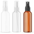 thumbnail image 1 of LOOKSEVEN 100ml Plastic Essential Oil Spray Bottle 3.4OZ Three Color - Clear, White, Amber, Small Spray Bottle with Plastic Sprayer - Set of 3, 1 of 9