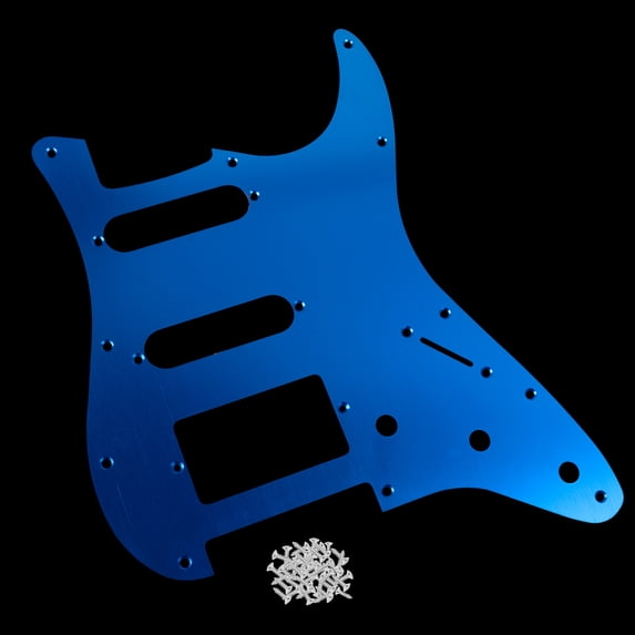 LOOKSEVEN 11 Hole HSS Metal Guitar Pickguard Aluminum For ST Strat Electric guitar 9 color-Blue