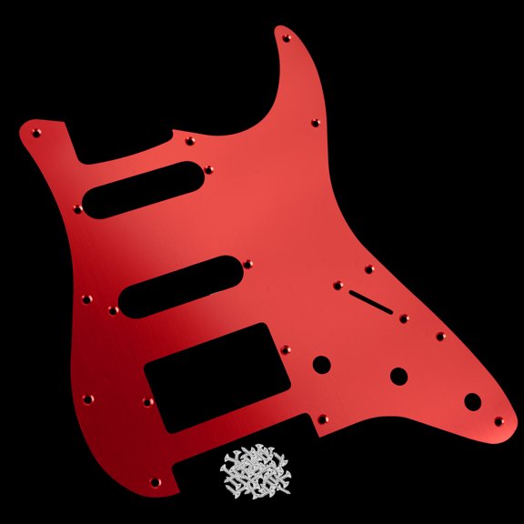 LOOKSEVEN 11 Hole HSS Metal Guitar Pickguard Aluminum For ST Strat Electric guitar 9 color-Dark red