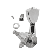 LOOKSEVEN 1L Inline Guitar Locking Tuners Tuning Pegs Machine Heads 118 Gear Ratio for Fender/Stratocaster/Telecaster guitar Chrome