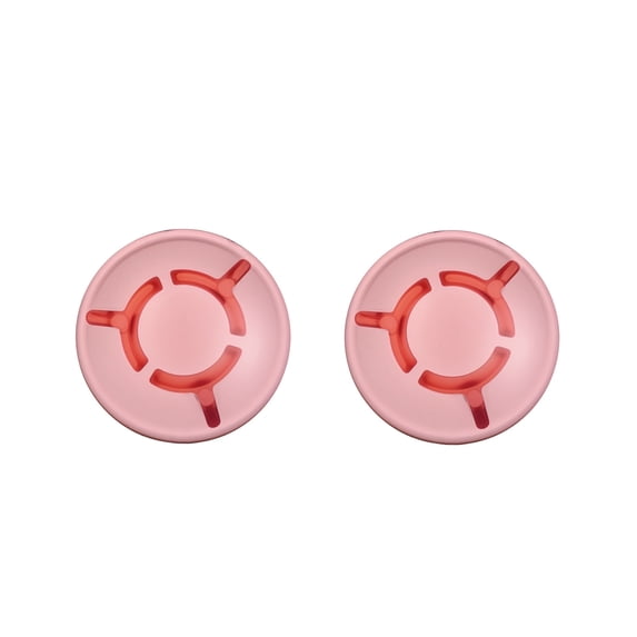 LOOKSEVEN 2 Pieces Guitar Effects Pedal Footswitch Toppers Mushroom Shaped Plastic Foot Nail Protection Caps For Guitar Effects Pedal Buttons - Red