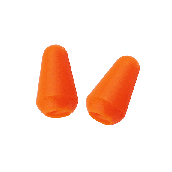 LOOKSEVEN 2Pcs 5 Way Pickup Switch Tip Metal Plastic Switch Cap Switch Knob for Strat Tele- Orange (Plastic)