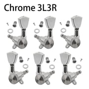 LOOKSEVEN 3L3R Inline Guitar Locking Tuners Tuning Pegs Machine Heads 118 Gear Ratio for Fender/Stratocaster/Telecaster guitar Chrome