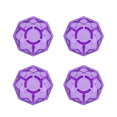 thumbnail image 1 of LOOKSEVEN 4 pieces Guitar Effects Pedal Footswitch Toppers Diamond Shaped Plastic Foot Nail Protection Caps For Guitar Effects Pedal Buttons - Purple, 1 of 5
