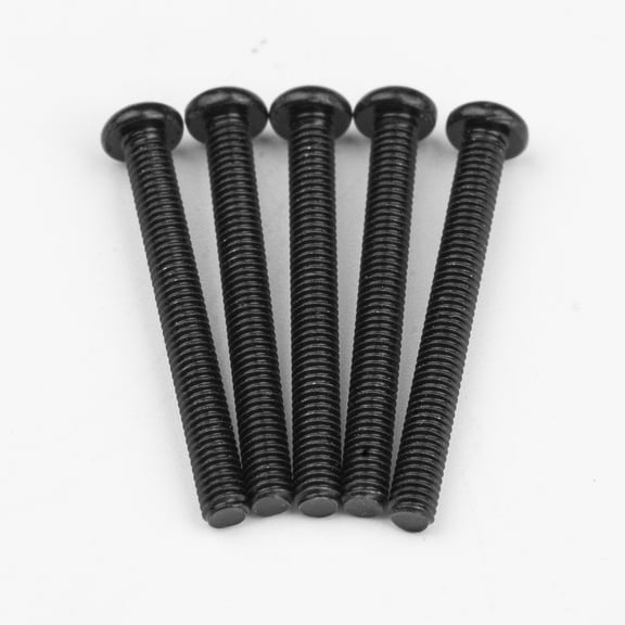 LOOKSEVEN 5-Pcs 27mm Metric Humbucker Pickup Height Screws with Spring For Les Paul SG-Black