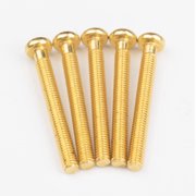 LOOKSEVEN 5-Pcs 27mm Metric Humbucker Pickup Height Screws with Spring For Les Paul SG-Gold