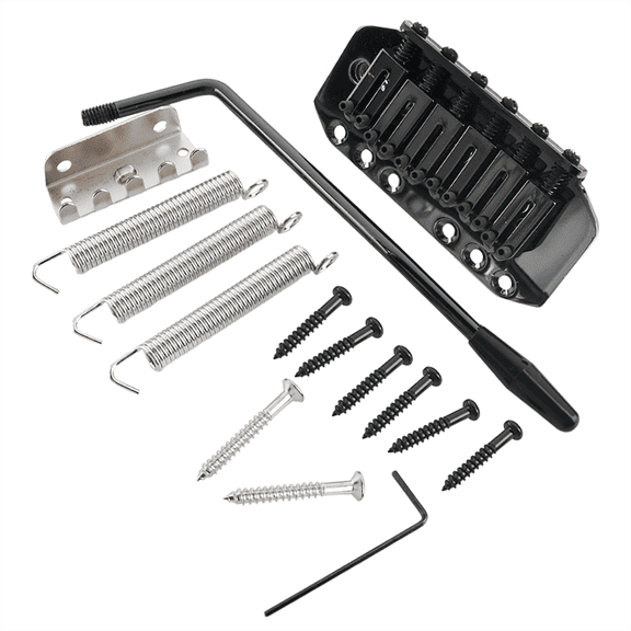 LOOKSEVEN 6-String 89MM Electric Guitar Tremolo Bridge Kit Replacement for Ibanez Style Guitars - Black