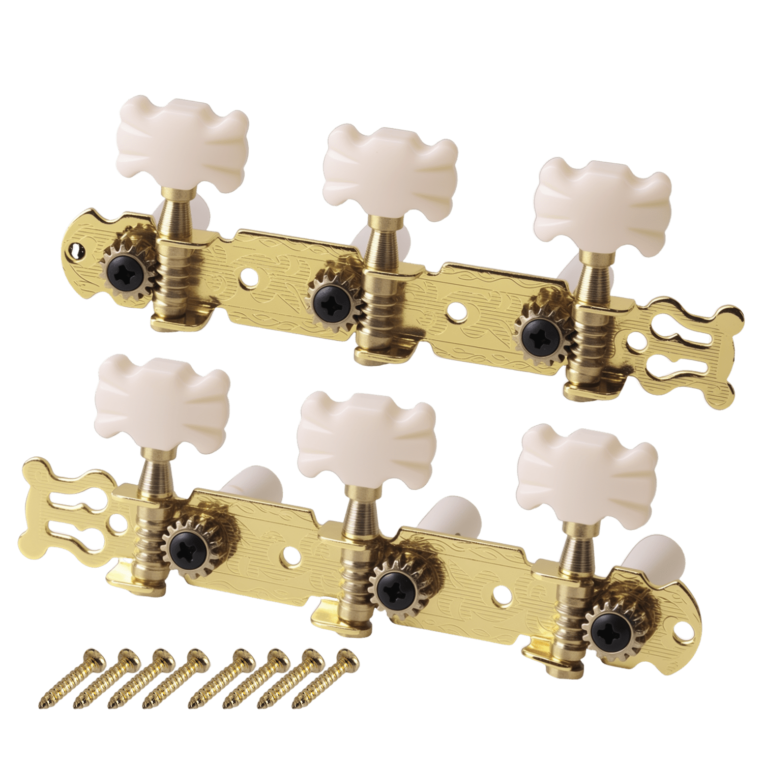 LOOKSEVEN Classical Guitar String Tuners Keys Machine Heads Tuning Peg 3 Left 3 Right Gold