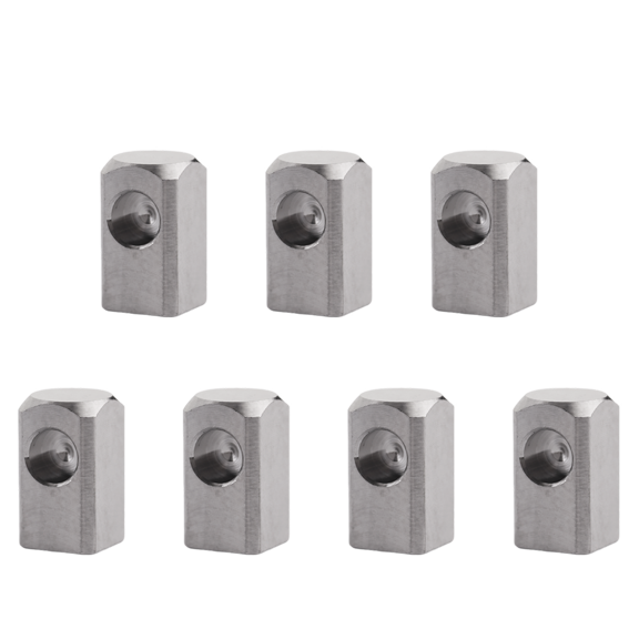 LOOKSEVEN 7-Pieces Titanium Alloy String Lock Blocks, Replacement Tremolo Bridge Inserts for Floyd Rose Electric Guitar