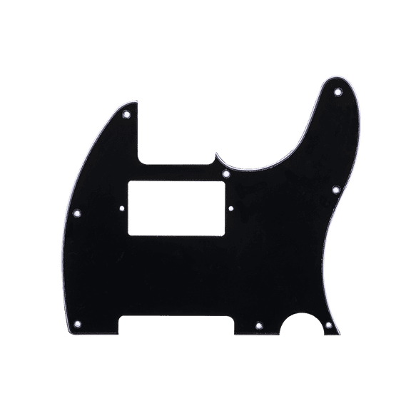 LOOKSEVEN 8-Hole Humbucker Tele Pickguard Scratch Plate Replacement for Telecaster Style Electric Guitars Multiple Color Options-Black