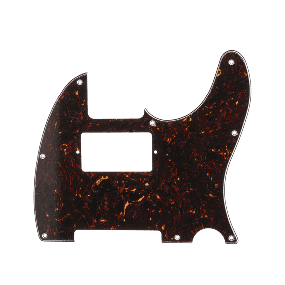 LOOKSEVEN 8-Hole Humbucker Tele Pickguard Scratch Plate Replacement for Telecaster Style Electric Guitars Multiple Color Options-Dark Brown Tortoise