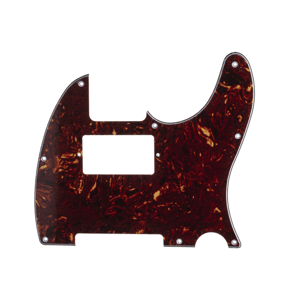 LOOKSEVEN 8-Hole Humbucker Tele Pickguard Scratch Plate Replacement for Telecaster Style Electric Guitars Multiple Color Options-Red Tortoise
