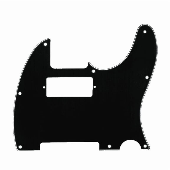 LOOKSEVEN 8 Hole Mini Humbucker Style Guitar Pickguard Scratch Plate For Fender Telecaster-Black（White）