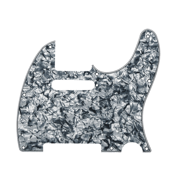 LOOKSEVEN 8 Hole Tele Style Guitar Pickguard Scratch Plate For Fender Telecaster 13 Color-Gray Pearl