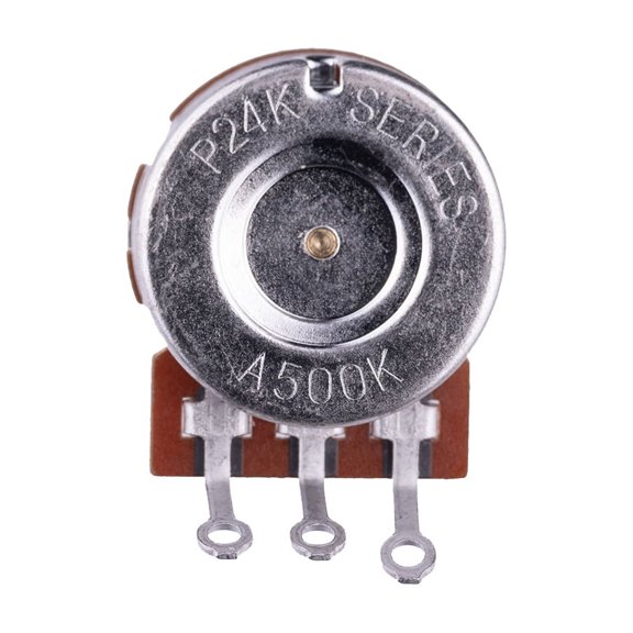 LOOKSEVEN A/B 250K/500K Guitar Potentiometers Brass 15mm Short Shaft Pot US 24 Spline Fine-A500K (1 pcs)