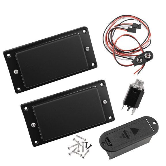 LOOKSEVEN A Pair of Active Black Humbucker Pickup 81/85 Sealed Pot w/ 2 Coils for Guitar