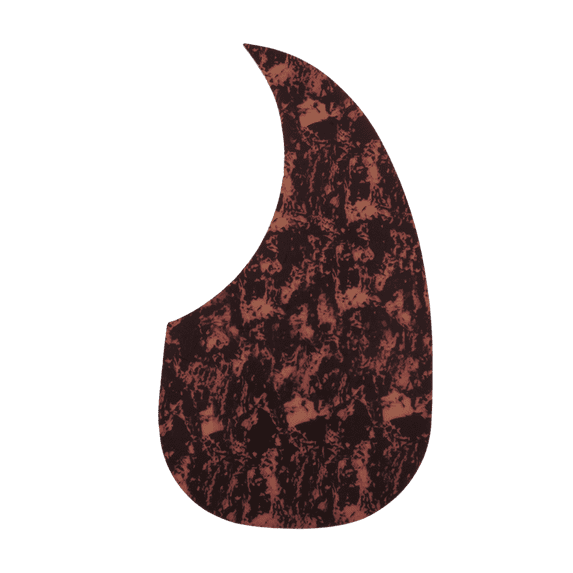 LOOKSEVEN Acoustic Guitar Water Drop Shape Pickguard Fit 40/41'' Self Adhesive Multicolor-Brown