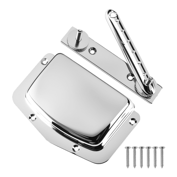 LOOKSEVEN Adjustable Fixed Electric Guitar Bridge with Cover-Chrome