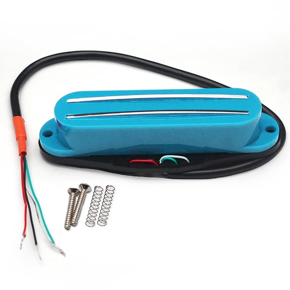 LOOKSEVEN Alnico5 Dual Rails Guitar Pickup Mini Humbucker Pickup For Strat Guitar 12Colors- Light Blue