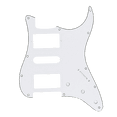 thumbnail image 1 of LOOKSEVEN Electric Guitar Pickguard Scratch Plate 11 Hole 2 Pot HSH for Strat Multicolors-White（Black）, 1 of 6
