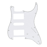 LOOKSEVEN Electric Guitar Pickguard Scratch Plate 11 Hole 2 Pot HSH for Strat Multicolors-White Black