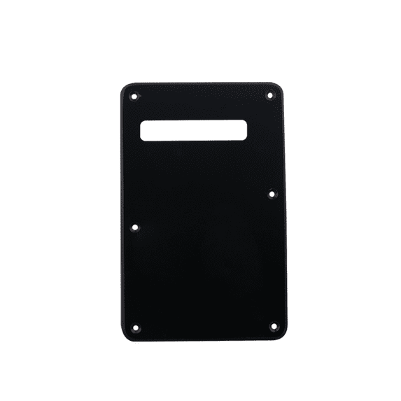 LOOKSEVEN Electric Guitar Tremolo Cavity Cover Back plate for Stratocaster Multicolors-Glossy Black
