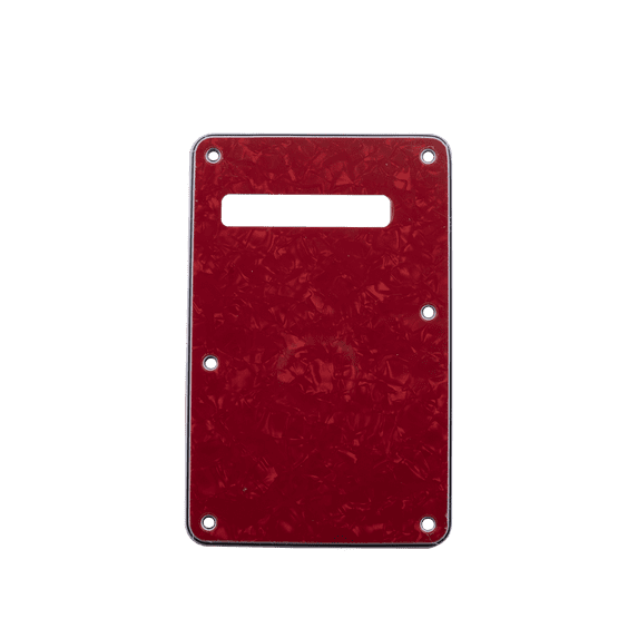 LOOKSEVEN Electric Guitar Tremolo Cavity Cover Back plate for Stratocaster Multicolors-Red Pearl