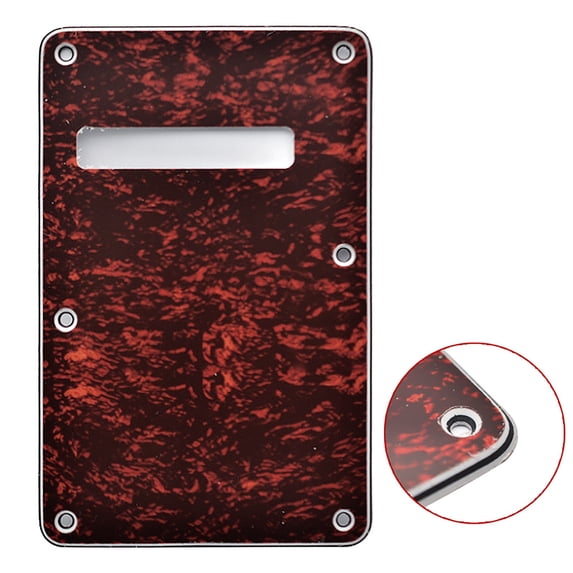 LOOKSEVEN Electric Guitar Tremolo Cover Back Plate Trem Spring Cover For Strat Multicolors-Red Tortoise