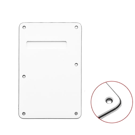 LOOKSEVEN Electric Guitar Tremolo Cover Back Plate Trem Spring Cover For Strat Multicolors-White