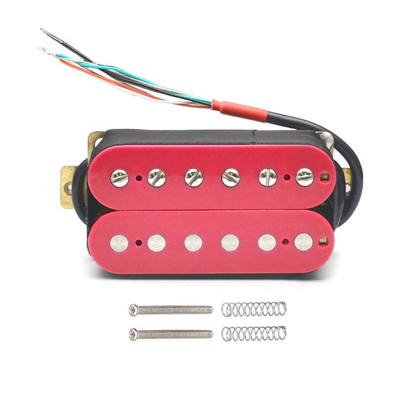 LOOKSEVEN Guitar Passive Alnico 2 Magnet Neck & Bridge 50mm 52mm Humbucker Pickup- Pink Bridge 52mm