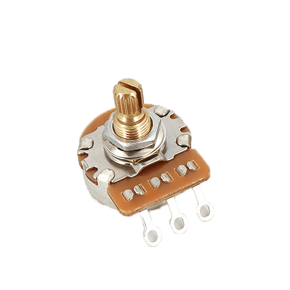 LOOKSEVEN 1 Piece A250K Electric Guitar Potentiometer Brass 15mm Shaft Pots Volume & Tone Replacement Parts