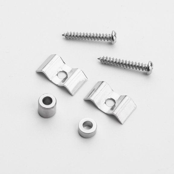 LOOKSEVEN Guitar String Retainers Guides with Screws, ST Style Electric Guitar String Trees-chorme