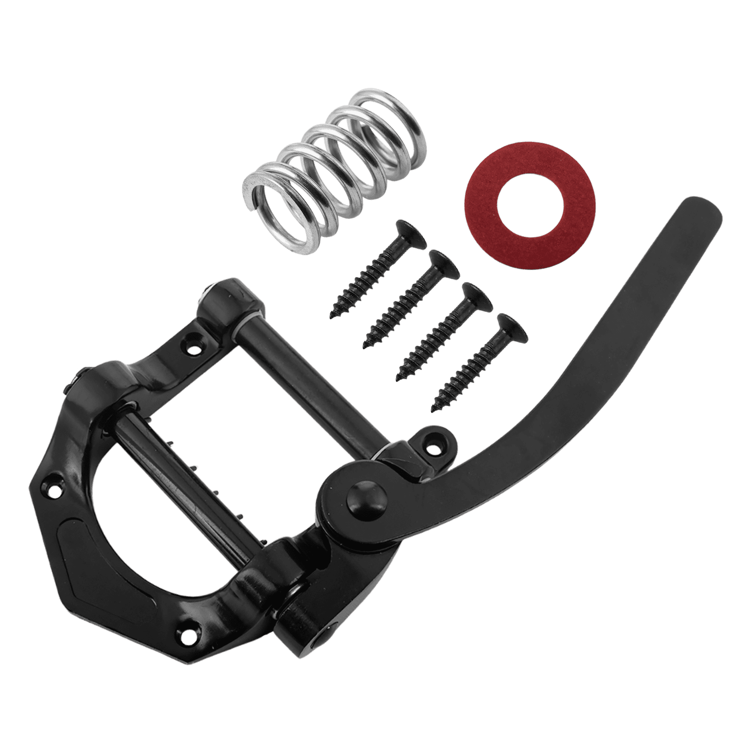 LOOKSEVEN Electric Guitar Tremolo Vibrato Tailpiece Bridge for Les Paul Tele SG Style Flat Top - Black
