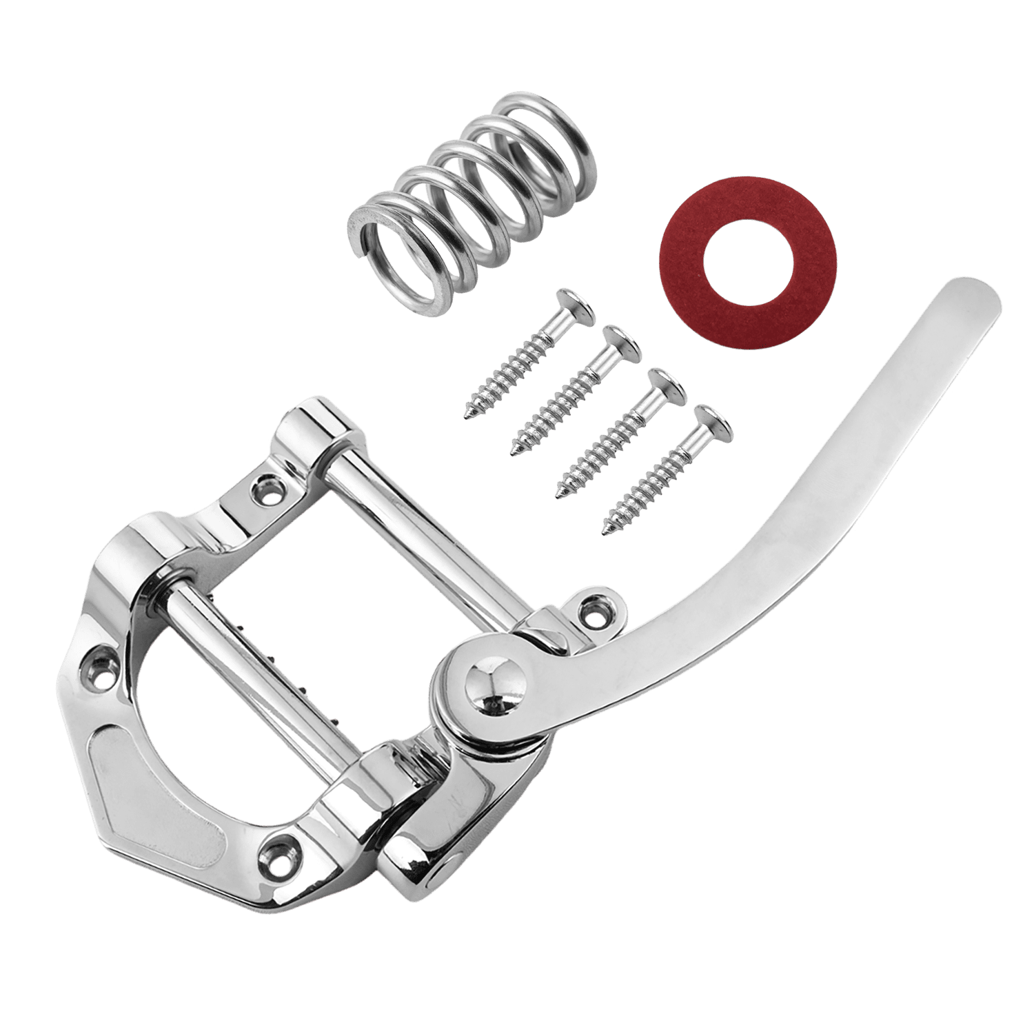 LOOKSEVEN Electric Guitar Tremolo Vibrato Tailpiece Bridge for Les Paul Tele SG Style Flat Top - Chrome