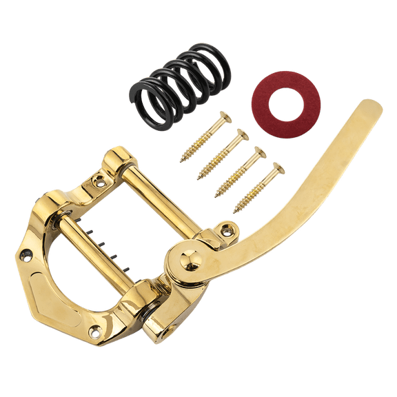 LOOKSEVEN Electric Guitar Tremolo Vibrato Tailpiece Bridge for Les Paul Tele SG Style Flat Top - Gold