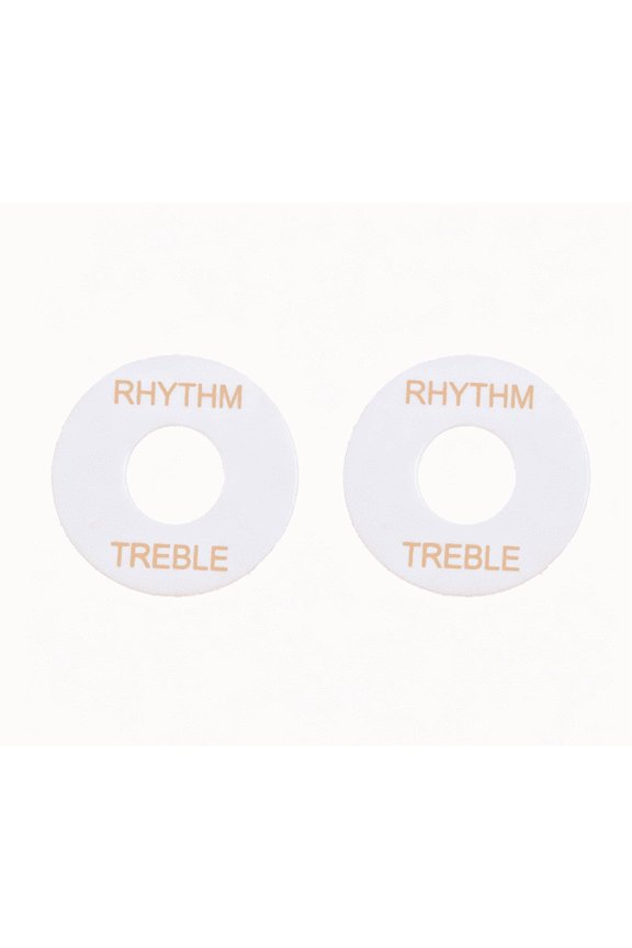 Rhythm Treble Toggle Switch Ring, Les Paul SG Style Guitar Pickup Selector Control Plate-White(Gold)