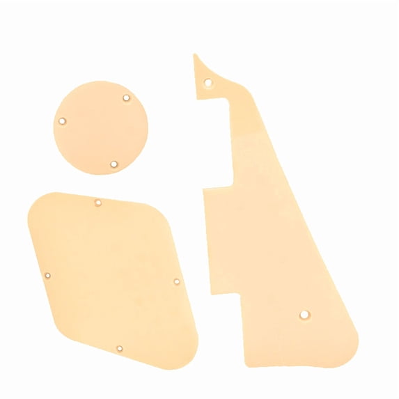 LOOKSEVEN LP Pickguard Back Plate Switch Cavity Covers for Gibson Les Paul 3 Colors 1 Ply-Cream