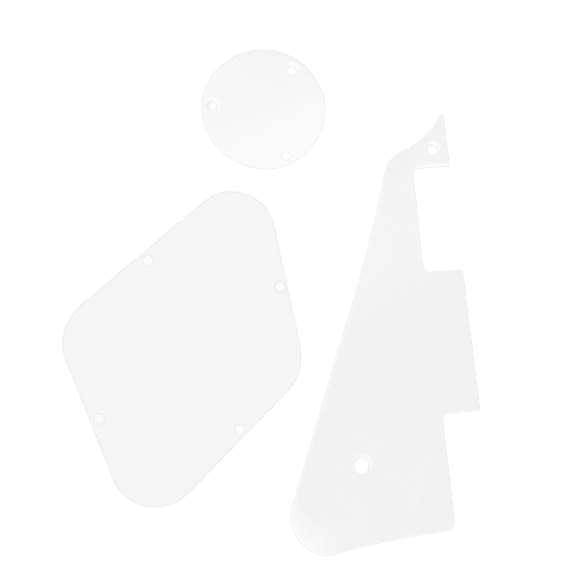 LOOKSEVEN LP Pickguard Back Plate Switch Cavity Covers for Gibson Les Paul 3 Colors 1 Ply-White