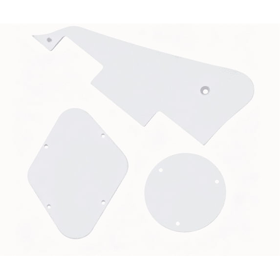 LOOKSEVEN LP Style Guitar Pickguard & Back Plate Cover Set 1-3 Ply Replacement Parts Compatible with Les Paul Style Guitars Multiple Color Options-Black