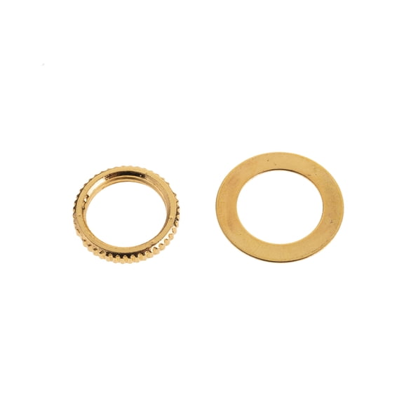 LOOKSEVEN Metric Thread M12 Guitar Toggle Switch Nut and Washer For Les Paul SG ES 3 Color- Gold