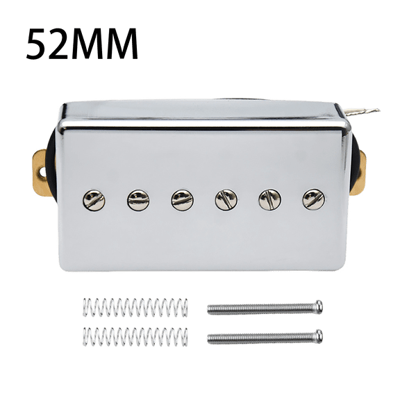 LOOKSEVEN P90 Style Neck & Bridge Single Coil Pickup 6 Adjustable Screw Humbucker Size- 52mm