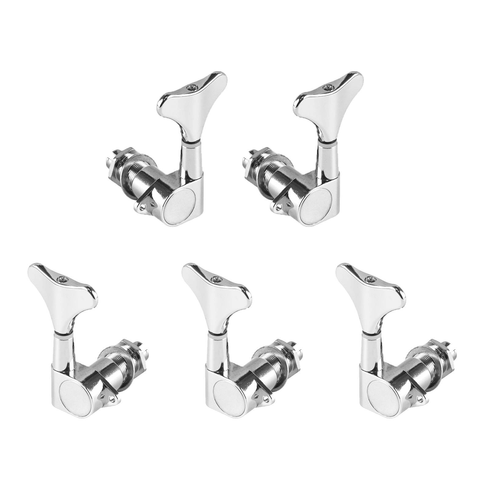 LOOKSEVEN 1/4/5 PCS Electric Bass Guitar Tuning Pegs Machine Heads - Chorme, Left/Right Available-2L3R