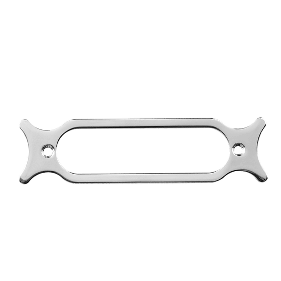 LOOKSEVEN Single Coil Pickup Mounting Ring, Electric Guitar Pickup Frame for Strat Style Single Coil Pickups-chorme