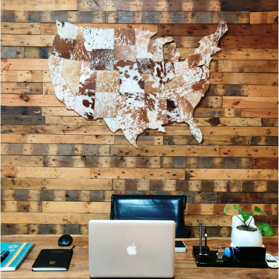 LOOMINAIRE USA Leather Map Tan