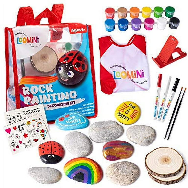 Rock Painting Kit for Kids  Arts & Craft Kits for Girls & Boys with 1 –  Loomini