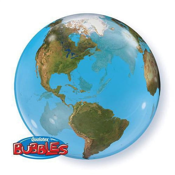 LOONBALLOON Alien, Space, Earth Theme Balloons, 22 BUBBLE - PLANET EARTH