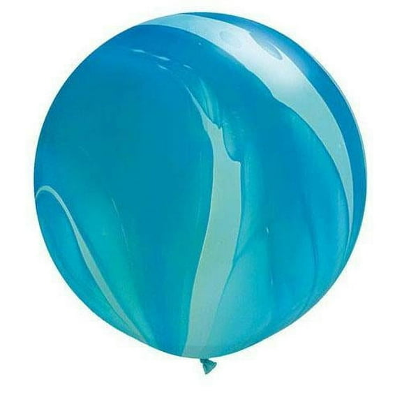 LOONBALLOON Alien, Space, Earth Theme Balloons, 30 SUPERAGATE - BLUE RAINBOW