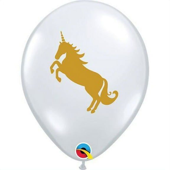 LOONBALLOON Animal Theme Balloons, 11 UNICORN - DIAMOND CLEAR